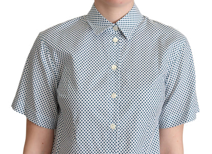 Dolce & Gabbana Elegant Polka Dot Cotton Polo Shirt