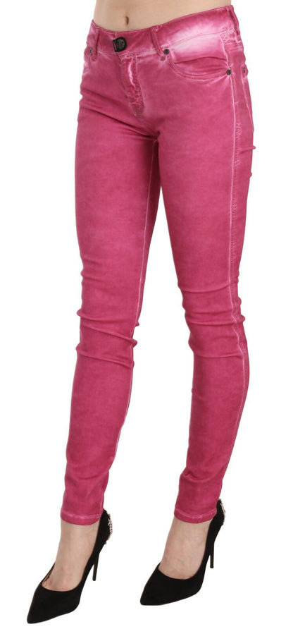 Dolce & Gabbana Chic Pink Mid Waist Skinny Pants