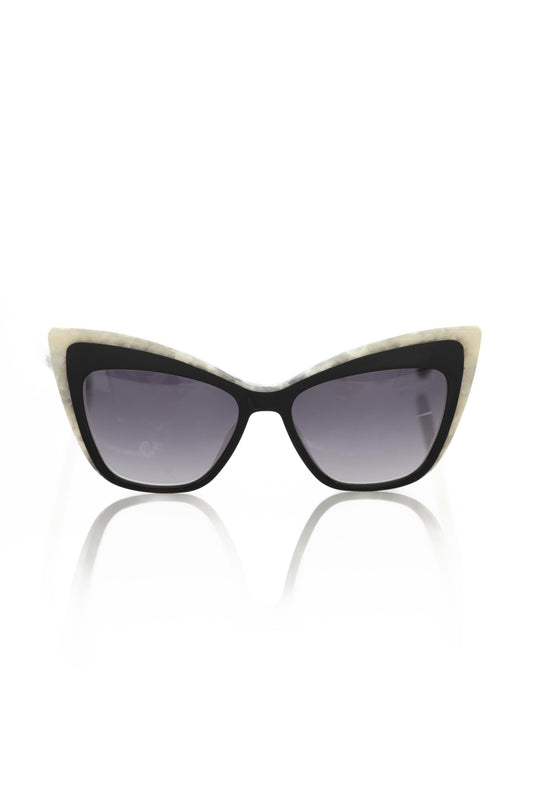 Frankie Morello Black Acetate Women Sunglass