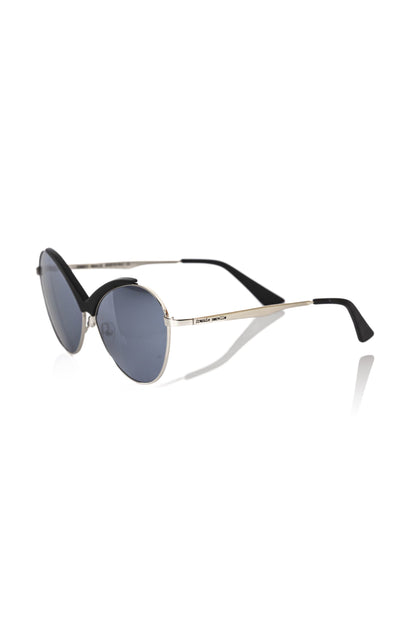 Frankie Morello Black Metallic Women Sunglass