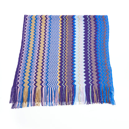 Missoni Geometric Pattern Fringed Luxury Scarf