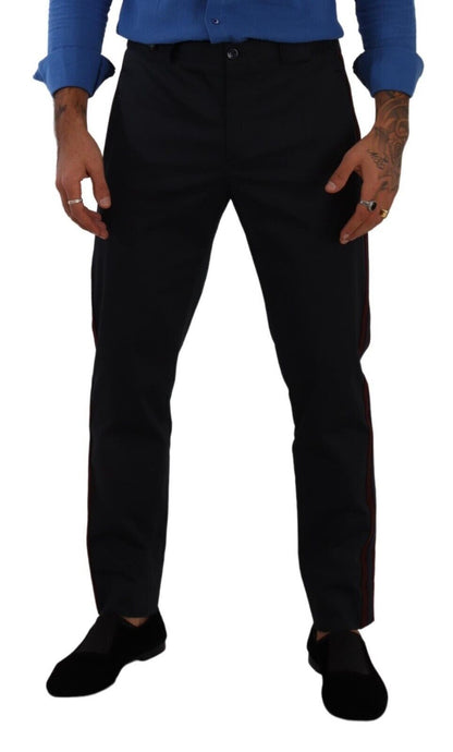 Dolce & Gabbana Chic Slim Fit Chinos Pants in Blue