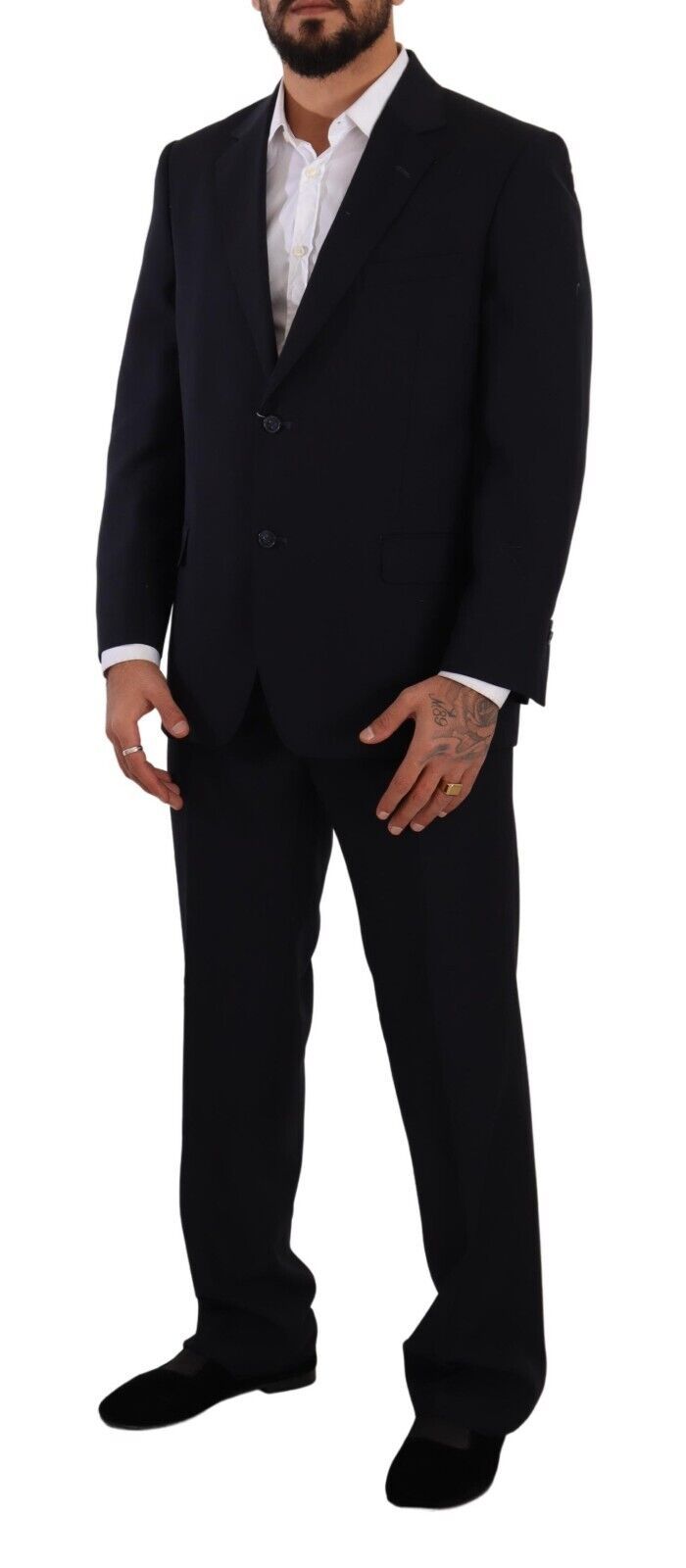 Domenico Tagliente Elegant Black Two-Piece Suit Ensemble