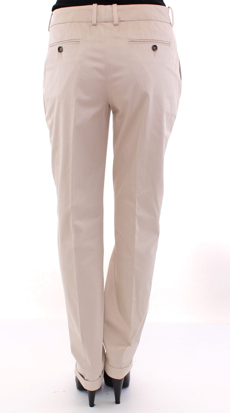 Dolce & Gabbana Elegant Beige Regular Fit Cotton Pants