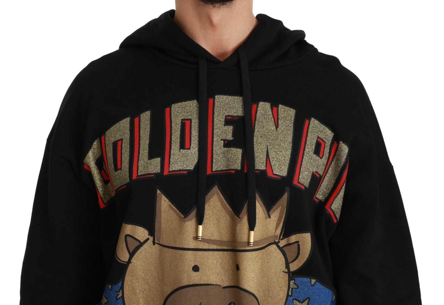 Dolce & Gabbana Elegant Hooded Pullover With Regal Motif