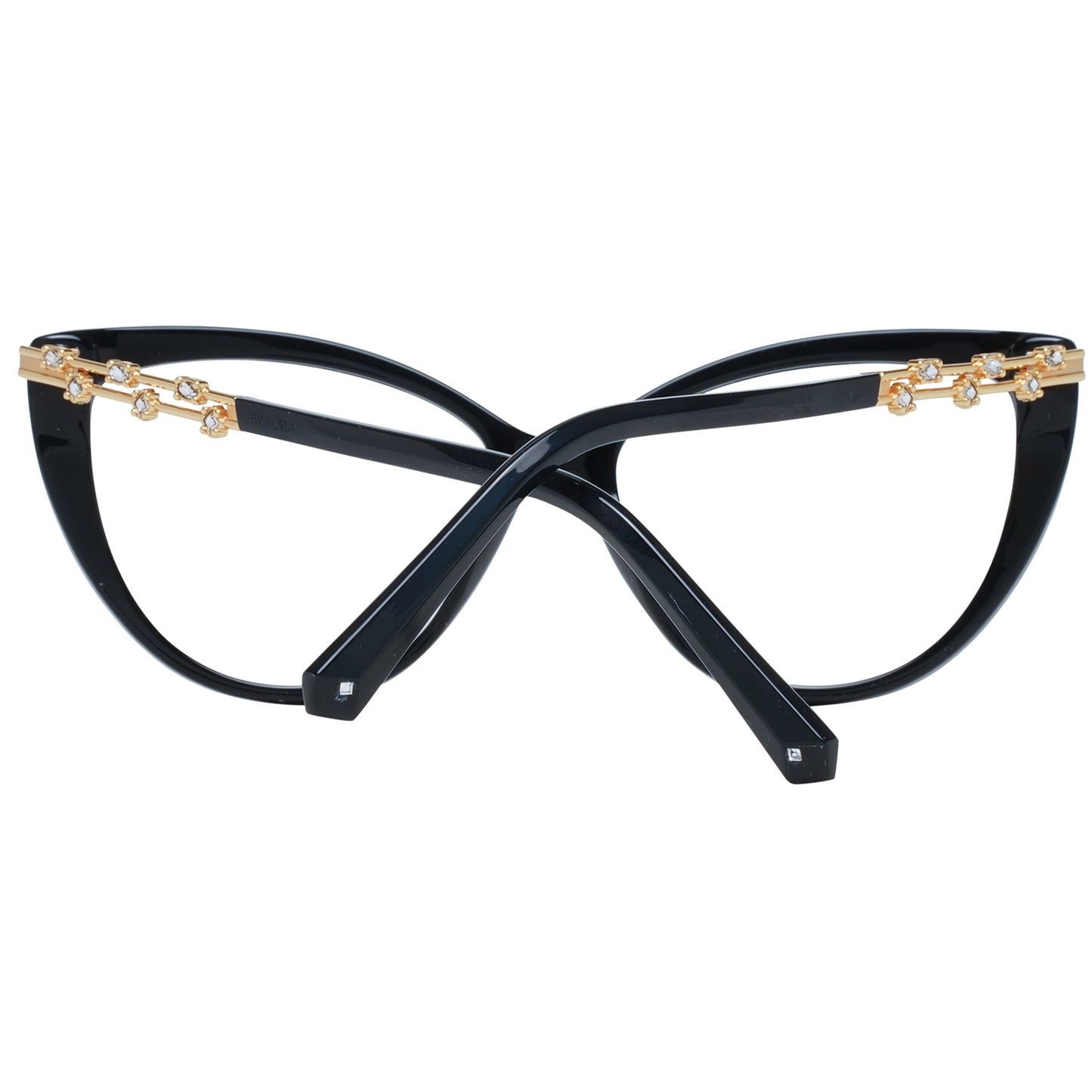 Swarovski Elegant Black Cat Eye Designer Eyeglasses