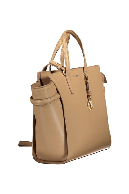 Calvin Klein Beige Polyester Women Handbag