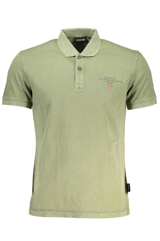 Napapijri Green Cotton Men Polo Shirt