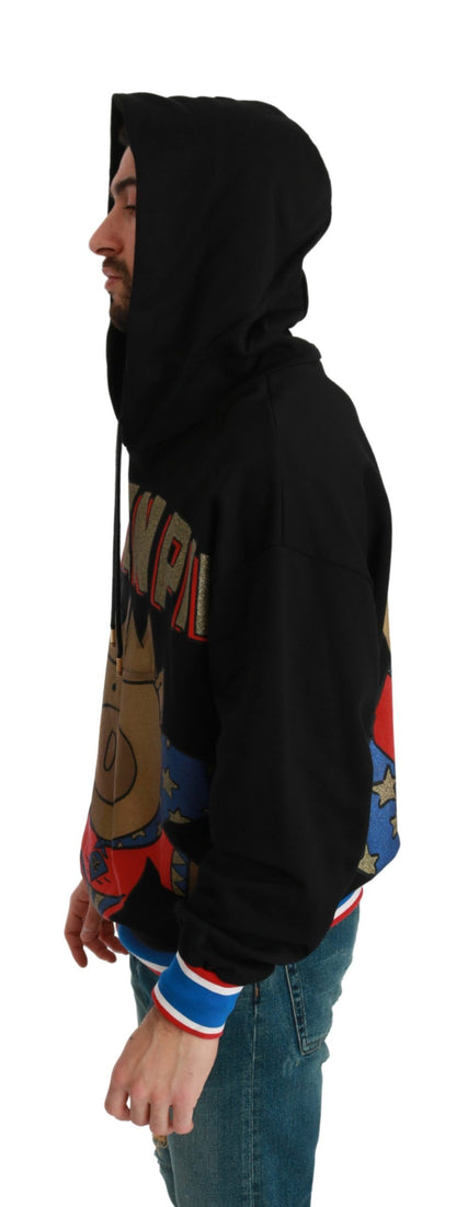 Dolce & Gabbana Elegant Hooded Pullover With Regal Motif
