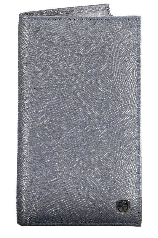 Sergio Tacchini Blue Leather Men Wallet