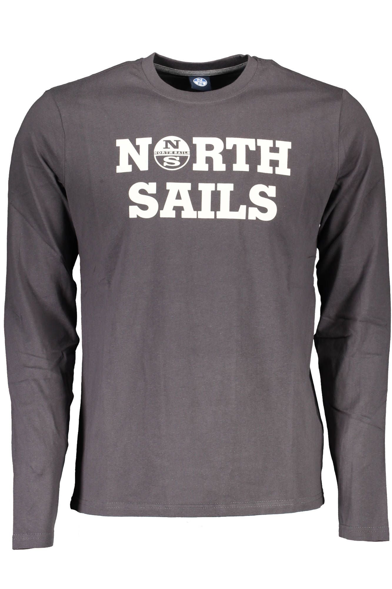 تي شيرت قطني أنيق بأكمام طويلة باللون الرمادي من North Sails