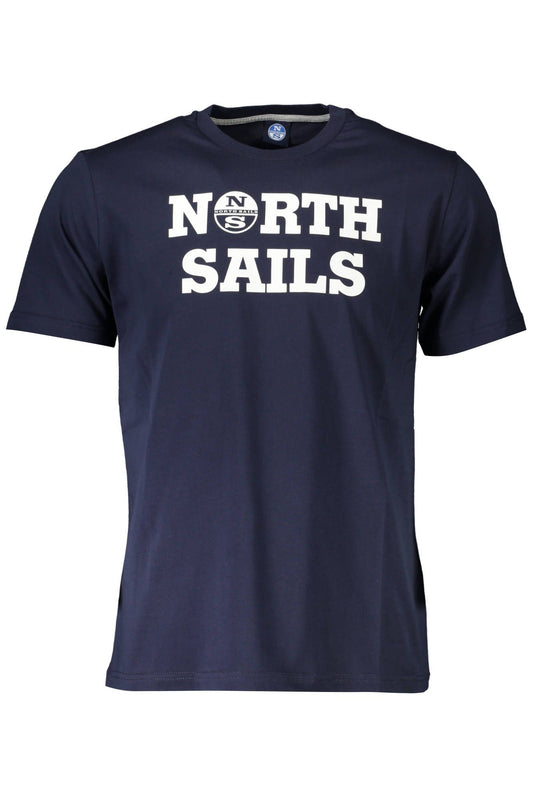 تي شيرت North Sails قطني أزرق أنيق مع طباعة كلاسيكية