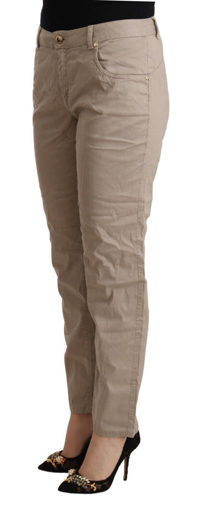 Acht Beige Mid Waist Tapered Pants