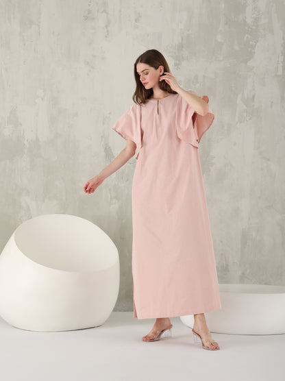 قفطان ماريا من التفتا باللون الوردي الفاتح