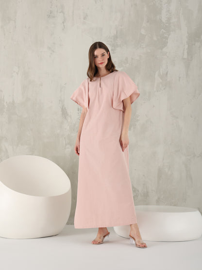 قفطان ماريا من التفتا باللون الوردي الفاتح