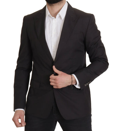 Dolce & Gabbana Elegant Taormina Black Cotton Blazer