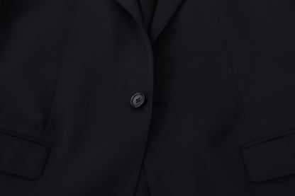 Dolce & Gabbana Elegant Navy Wool Blend Slim Blazer