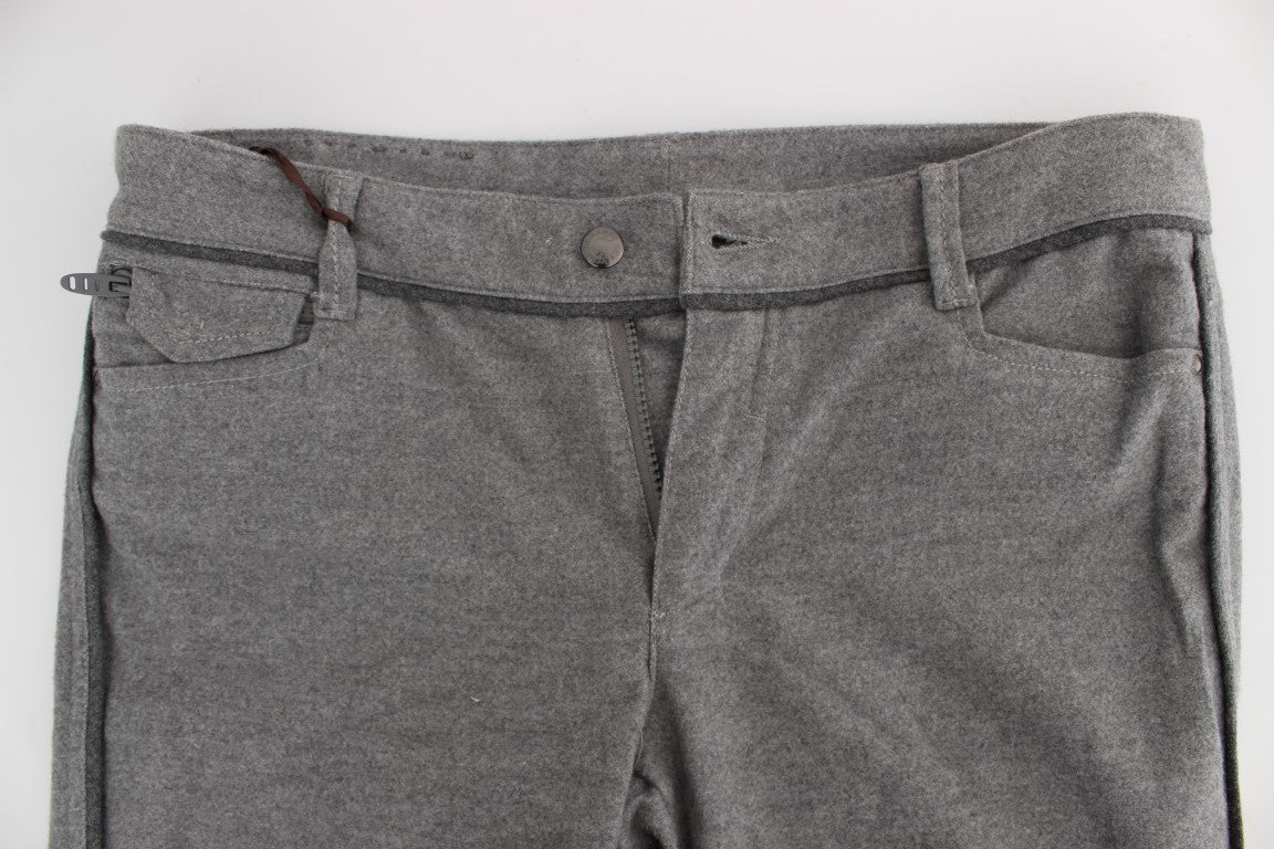 Ermanno Scervino Chic Gray Casual Cotton Pants