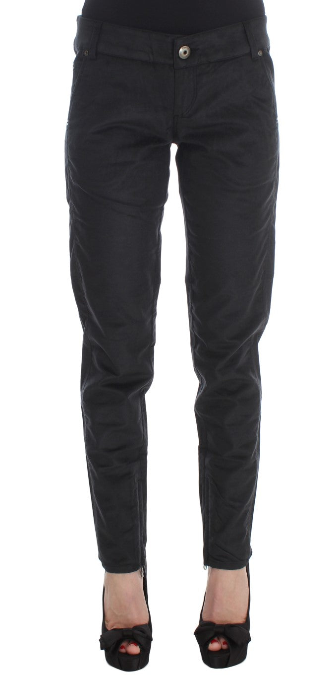 Ermanno Scervino Chic Black Regular Fit Trousers