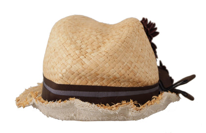 قبعة دلو من دولتشي آند غابانا أنيقة باللون الأصفر الفاتح