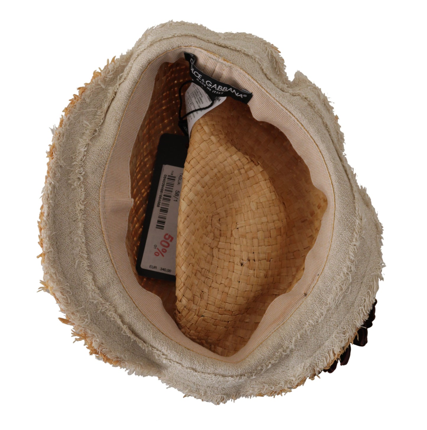 قبعة دلو من دولتشي آند غابانا أنيقة باللون الأصفر الفاتح