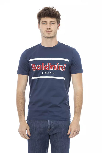 Baldinini Trend Blue Cotton Men's T-Shirt