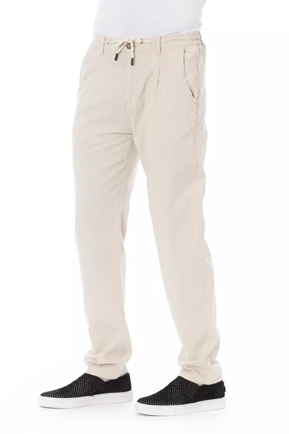 Baldinini Trend Beige Cotton Men Trouser