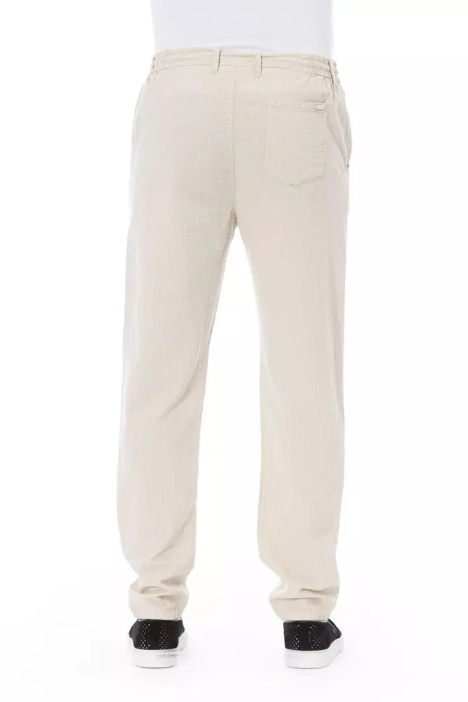 Baldinini Trend Beige Cotton Men Trouser