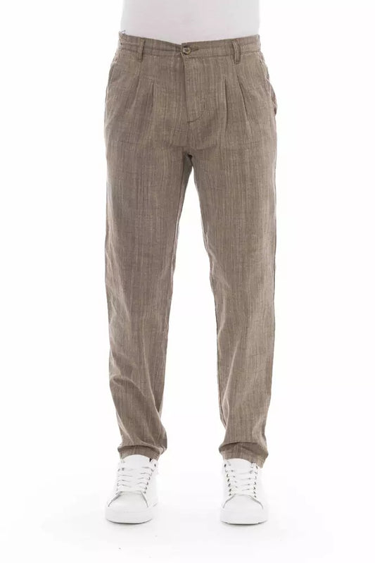 Baldinini Trend Beige Cotton Men Trouser