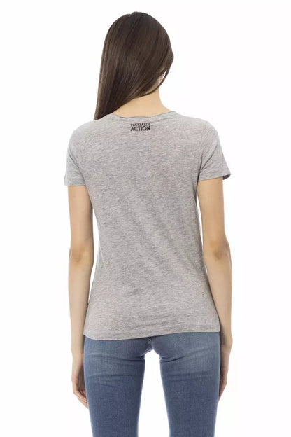 Trussardi Action Gray Cotton Women Top