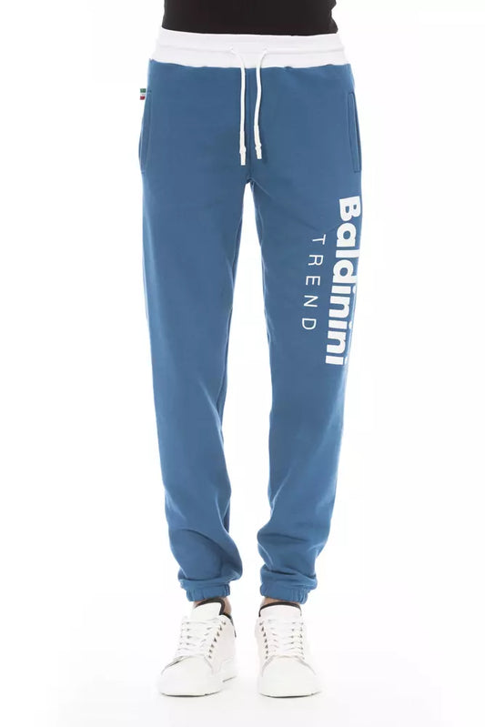 Baldinini Trend Blue Cotton Men Pants