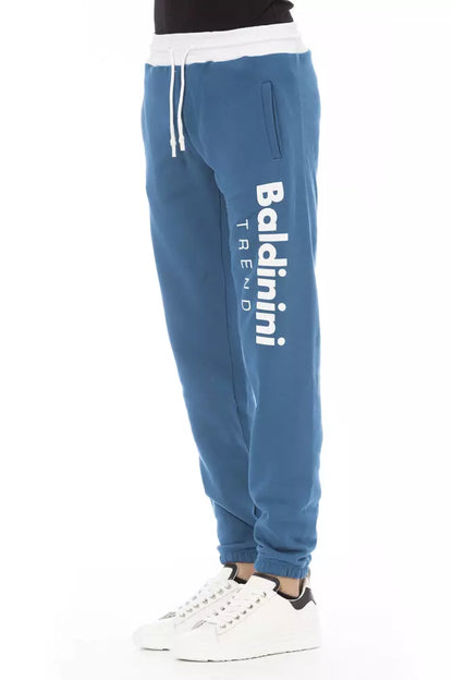 Baldinini Trend Blue Cotton Men Pants