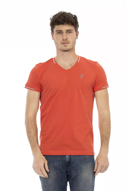 Trussardi Action Orange Cotton Men T-Shirt