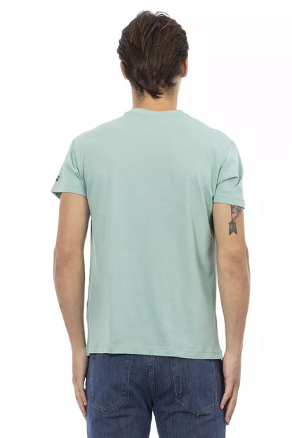 Trussardi Action Green Cotton Men T-Shirt