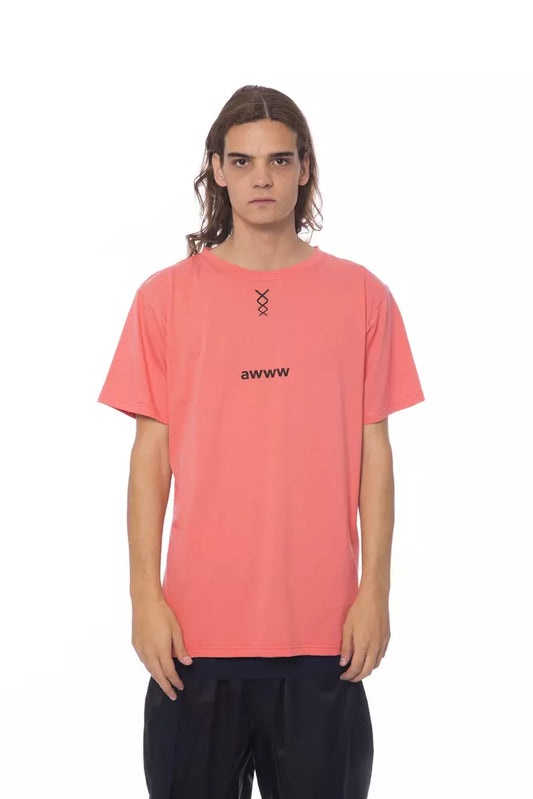 Nicolo Tonetto Pink Cotton Men T-Shirt