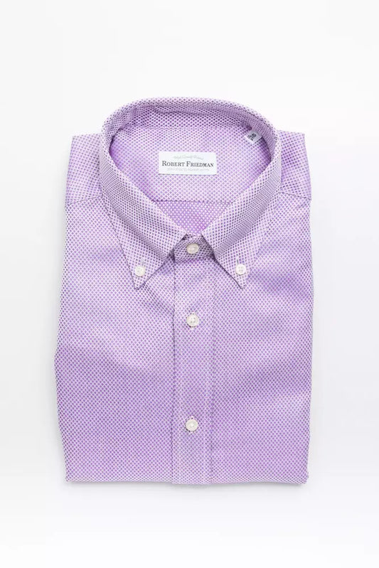 Robert Friedman Pink Cotton Men Shirt