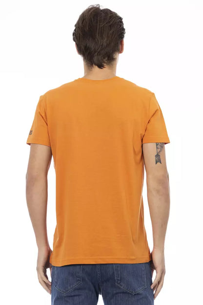 Trussardi Action Orange Cotton Men T-Shirt