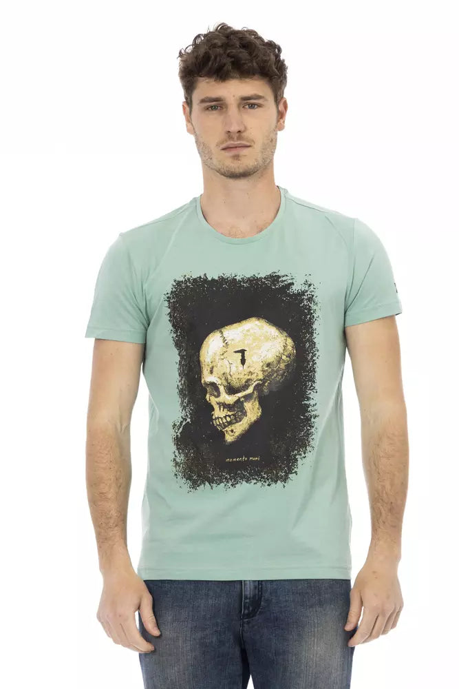 Trussardi Action Green Cotton Men T-Shirt