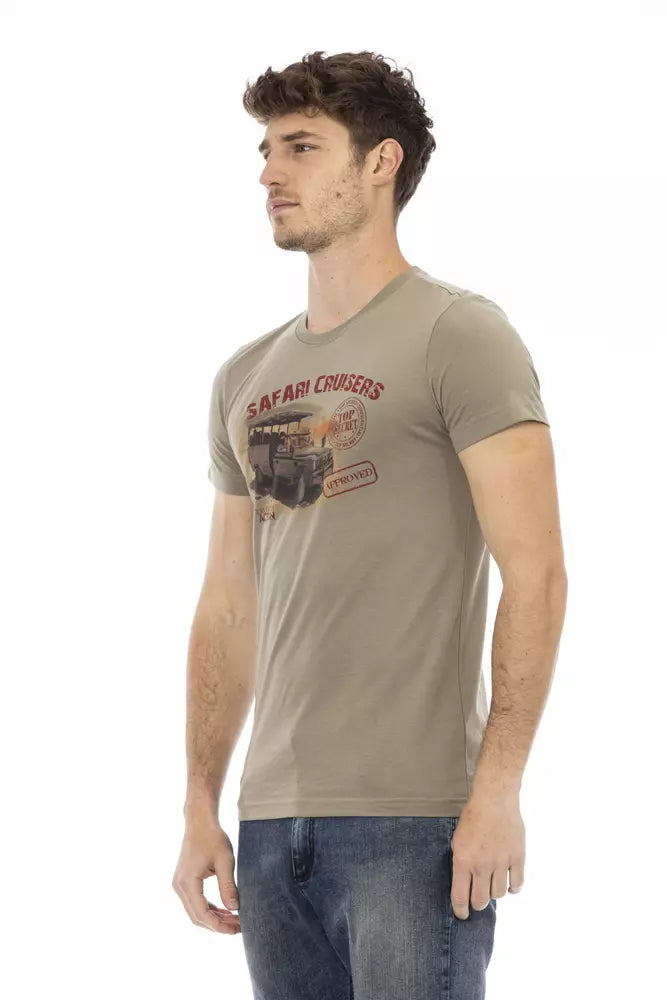 Trussardi Action Green Cotton Men T-Shirt