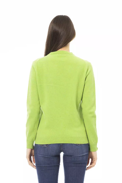 Baldinini Trend Green Cashmere Women Sweater