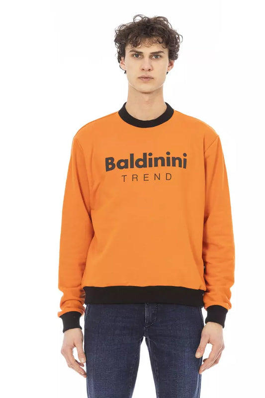 Baldinini Trend Orange Cotton Men's Hoodie