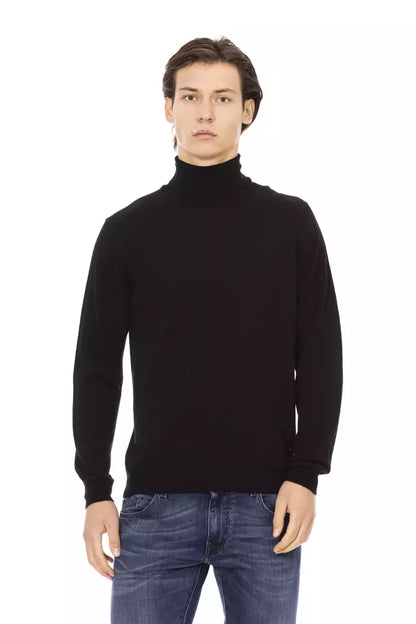 Baldinini Trend Black Fabric Men Sweater