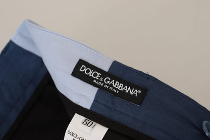 Dolce & Gabbana Elegant Blue Cotton Blend Pants for Men