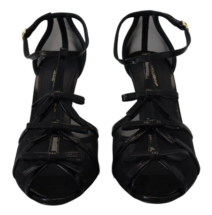 Dolce & Gabbana Elegant Black Stiletto Heeled Sandals