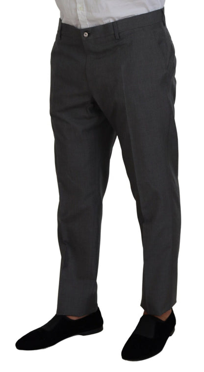 Dolce & Gabbana Sleek Silver Martini Slim Fit Three-Piece Suit