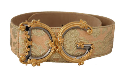 Dolce & Gabbana Elegant Leather Belt with Logo Buckle