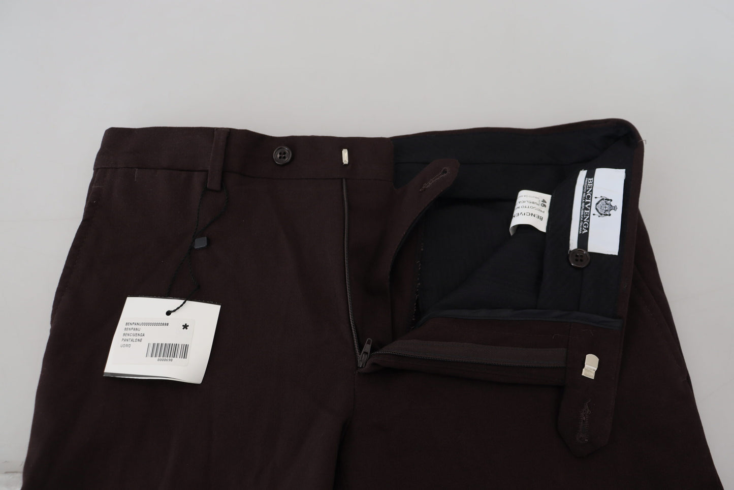 BENCIVENGA Elegant Brown Cotton Blend Trousers