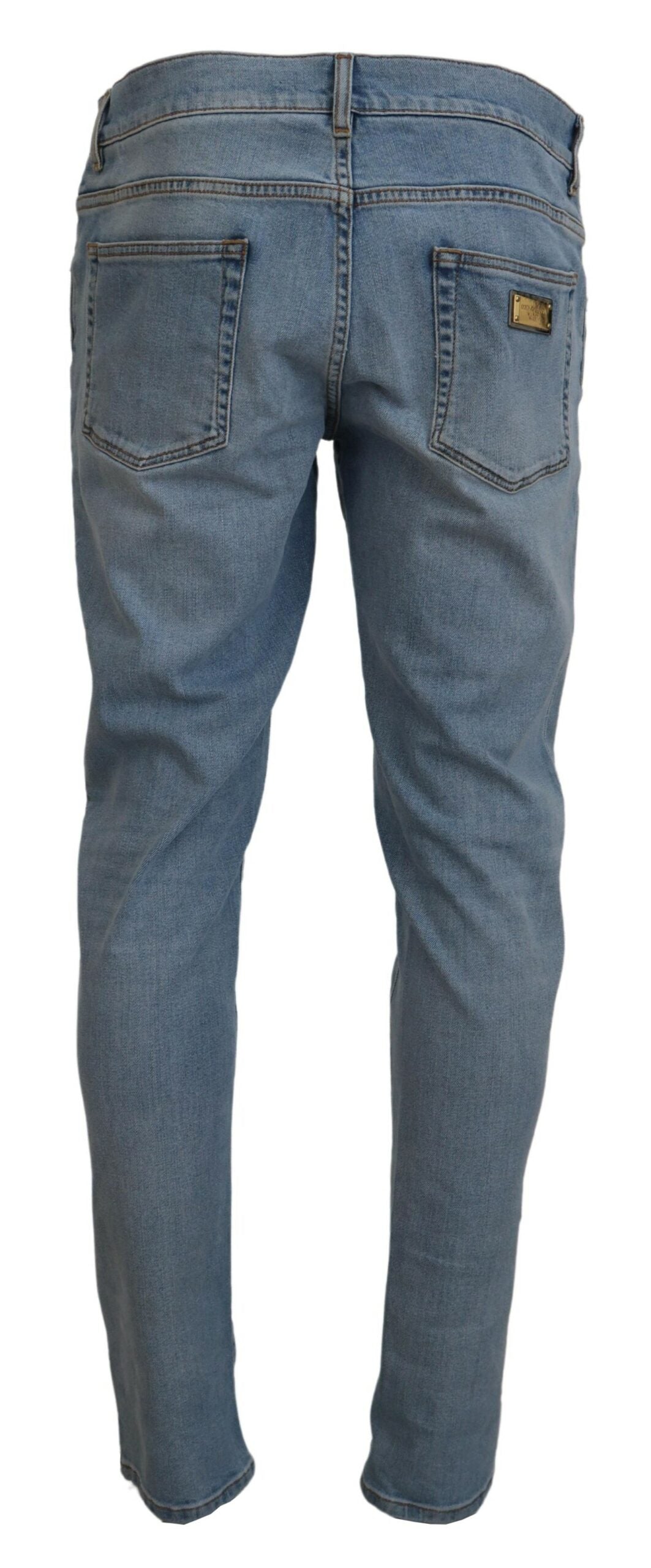 Dolce & Gabbana Elegant Slim Fit Light Blue Denim Pants