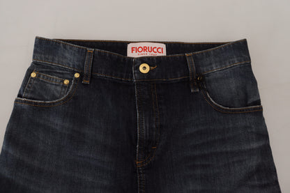 تنورة Fiorucci أنيقة متوسطة الخصر من الدنيم باللون الأزرق الداكن