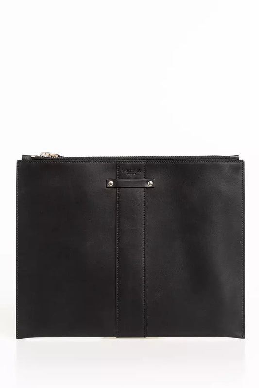 Trussardi Black Leather Men Wallet